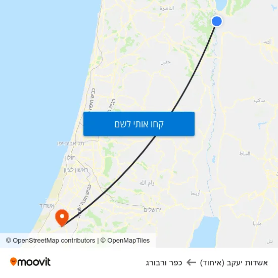 מפת אשדות יעקב (איחוד) לכפר ורבורג