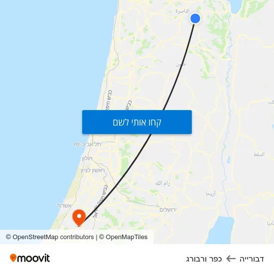 מפת דבורייה לכפר ורבורג