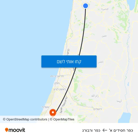 מפת כפר חסידים א' לכפר ורבורג