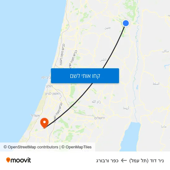 מפת ניר דוד (תל עמל) לכפר ורבורג