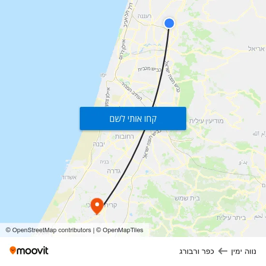 מפת נווה ימין לכפר ורבורג
