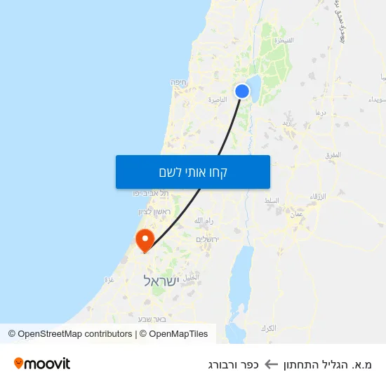 מפת מ.א. הגליל התחתון לכפר ורבורג