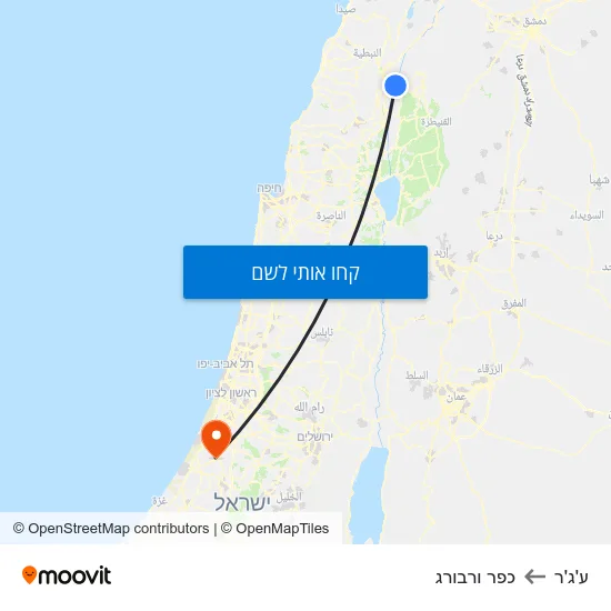 מפת ע'ג'ר לכפר ורבורג