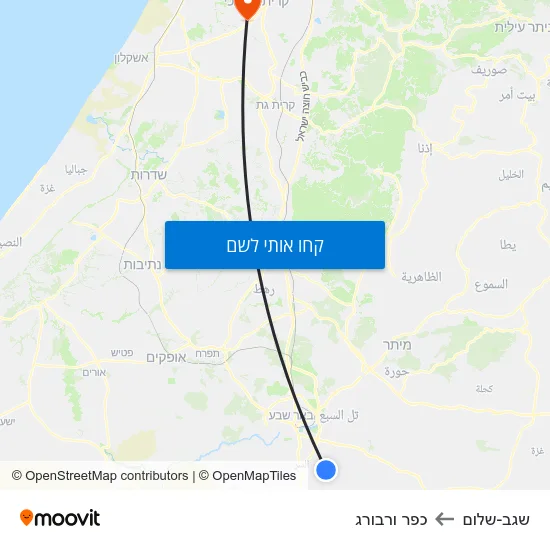 מפת שגב-שלום לכפר ורבורג