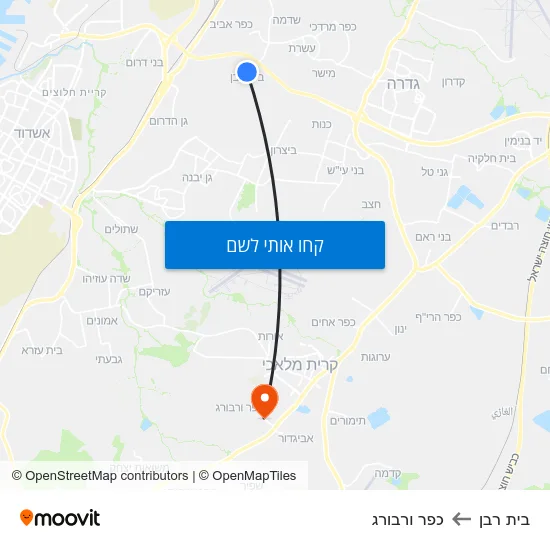 מפת בית רבן לכפר ורבורג