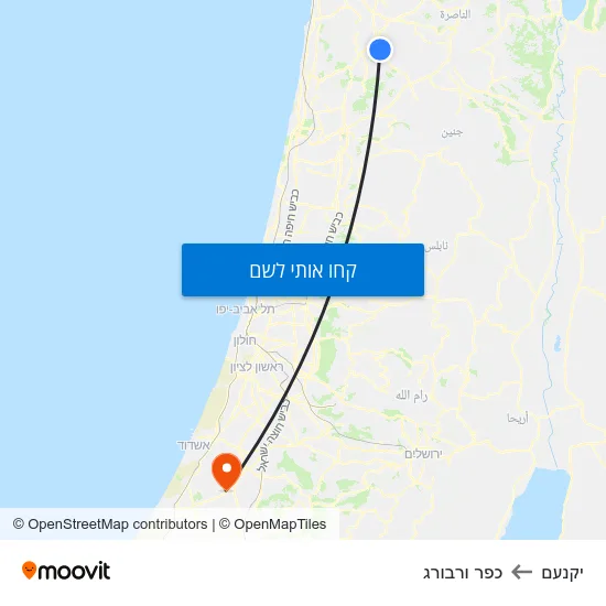 מפת יקנעם לכפר ורבורג