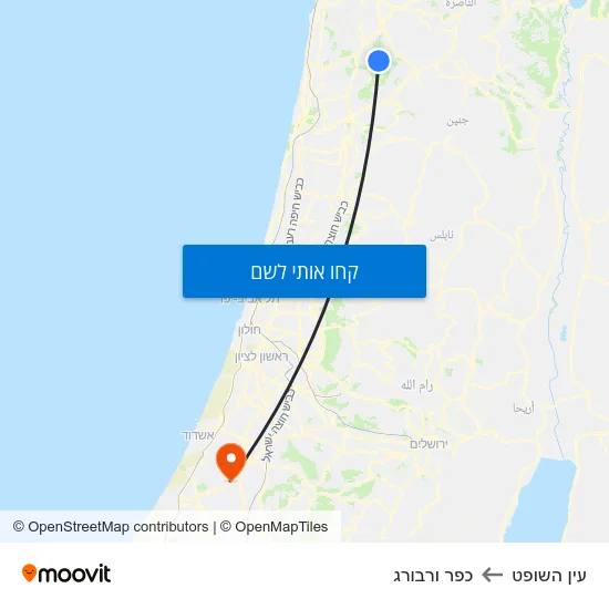 מפת עין השופט לכפר ורבורג