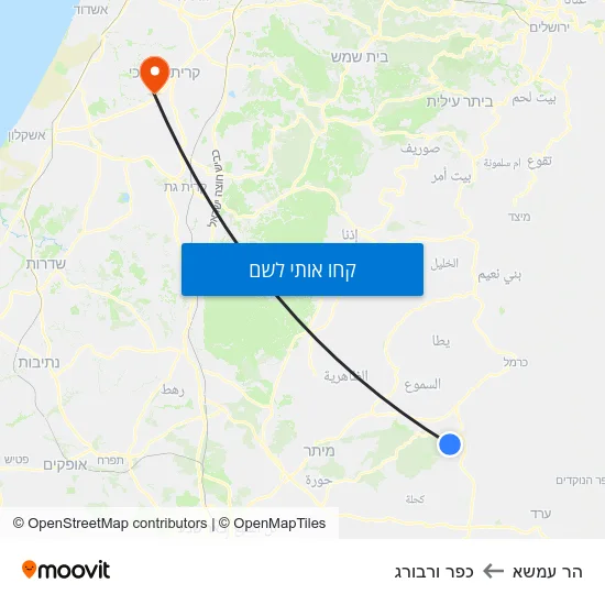 מפת הר עמשא לכפר ורבורג