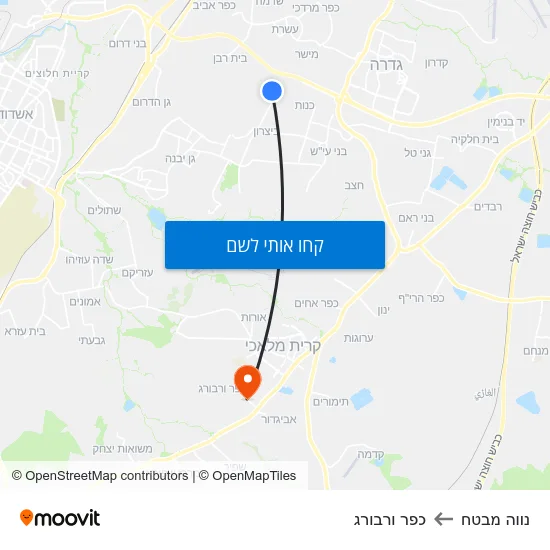 מפת נווה מבטח לכפר ורבורג