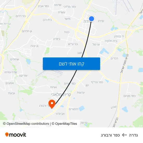 מפת גדרה לכפר ורבורג