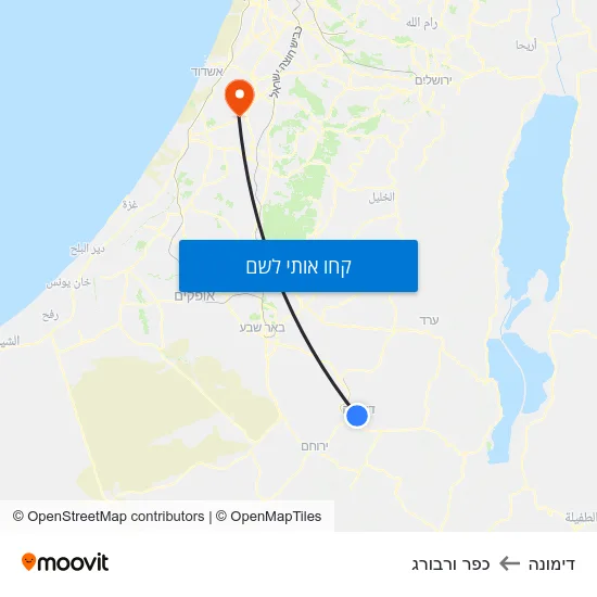 מפת דימונה לכפר ורבורג