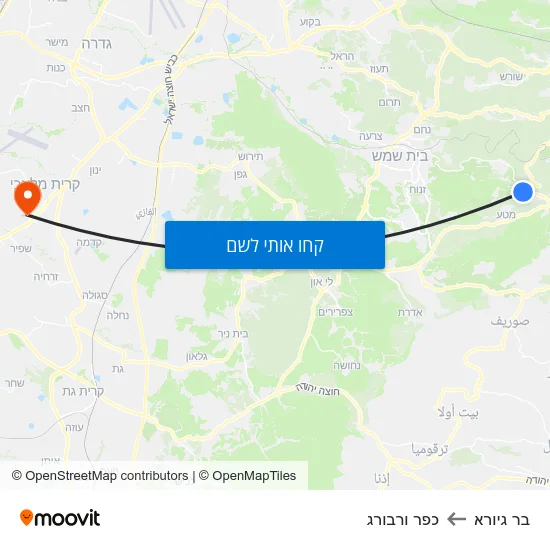 מפת בר גיורא לכפר ורבורג