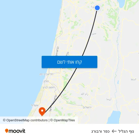 מפת נוף הגליל לכפר ורבורג