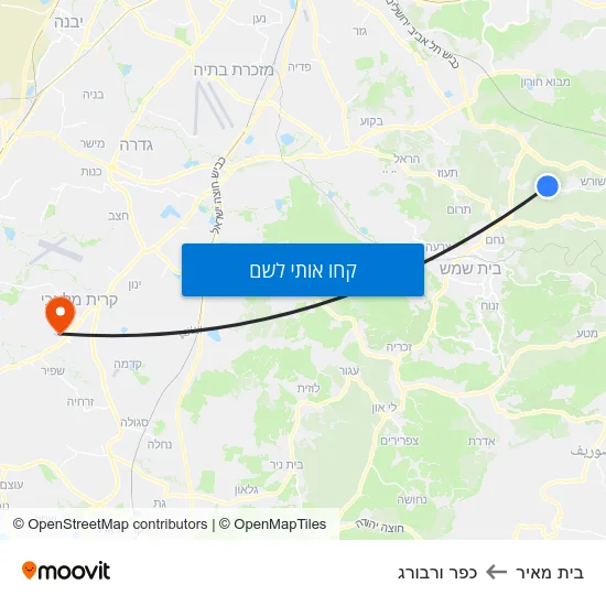 מפת בית מאיר לכפר ורבורג