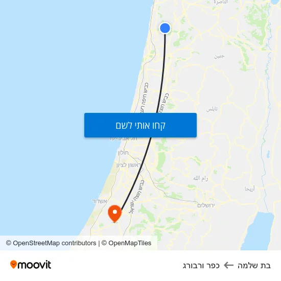 מפת בת שלמה לכפר ורבורג