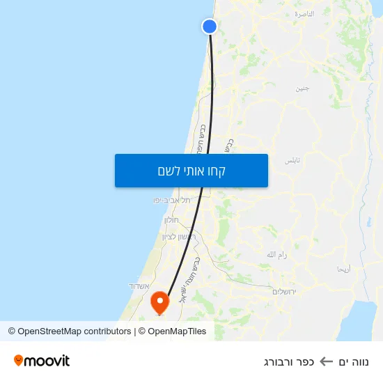 מפת נווה ים לכפר ורבורג