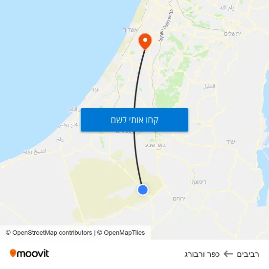 מפת רביבים לכפר ורבורג