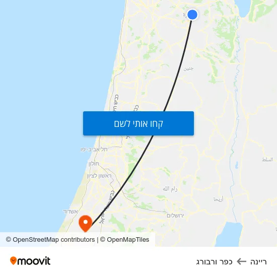 מפת ריינה לכפר ורבורג