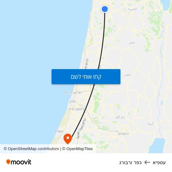 מפת עספיא לכפר ורבורג