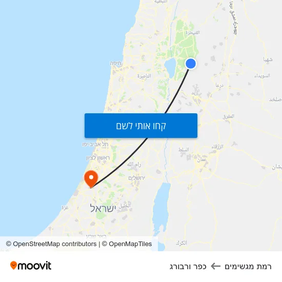 מפת רמת מגשימים לכפר ורבורג