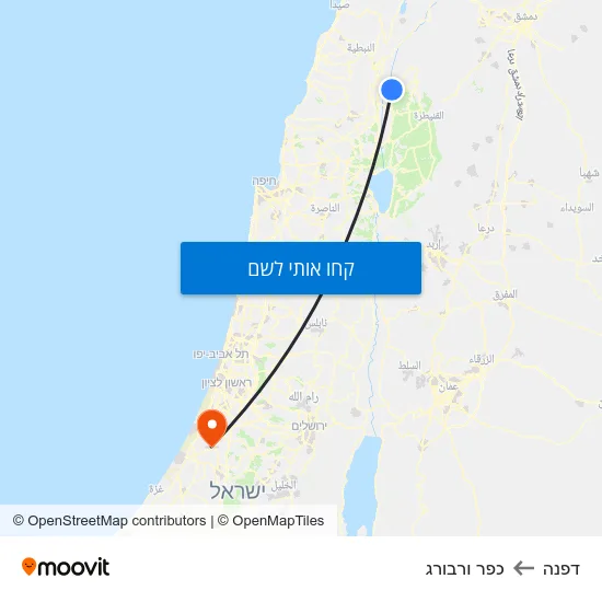 מפת דפנה לכפר ורבורג