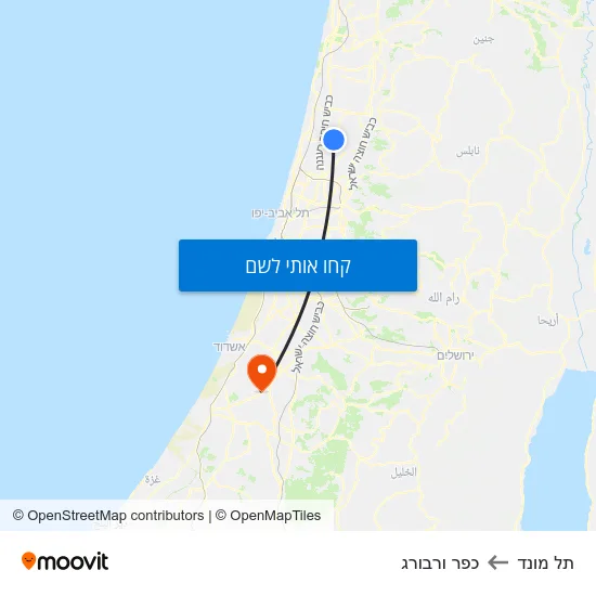 מפת תל מונד לכפר ורבורג