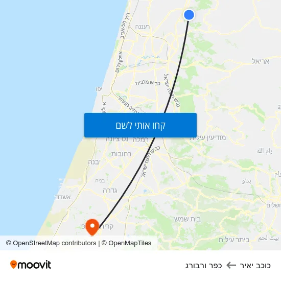 מפת כוכב יאיר לכפר ורבורג