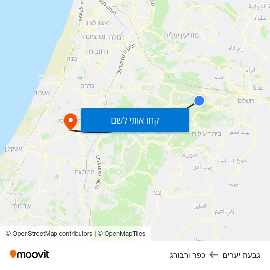 מפת גבעת יערים לכפר ורבורג