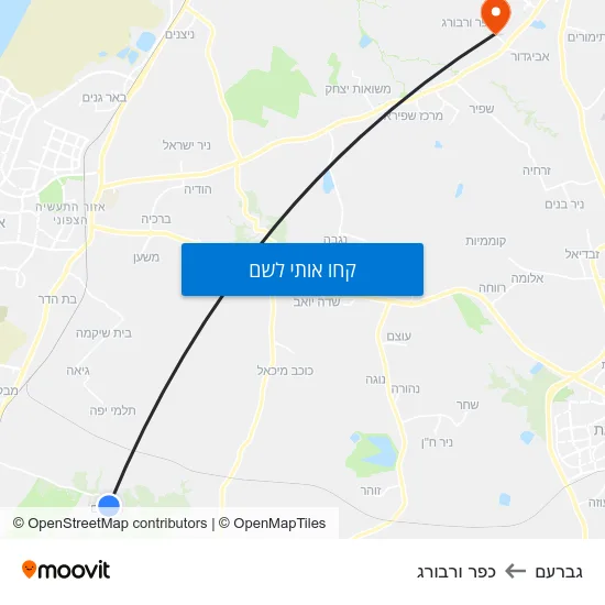 מפת גברעם לכפר ורבורג