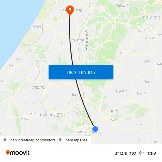 מפת עומר לכפר ורבורג