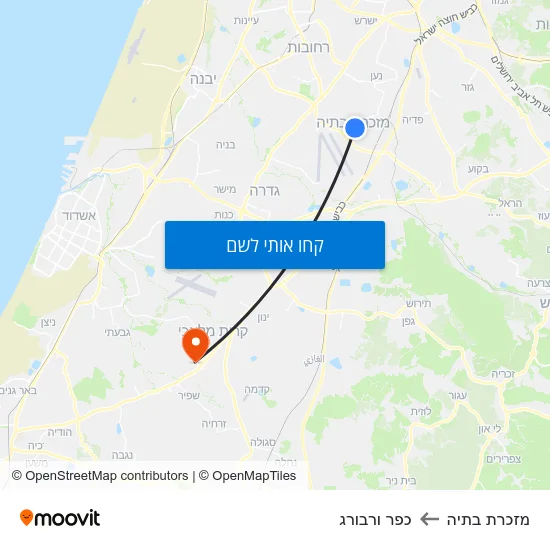 מפת מזכרת בתיה לכפר ורבורג