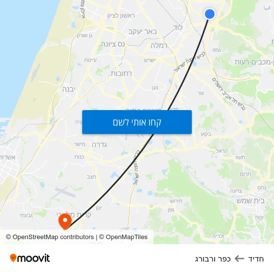 מפת חדיד לכפר ורבורג