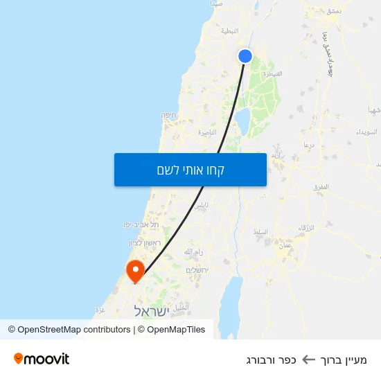 מפת מעיין ברוך לכפר ורבורג