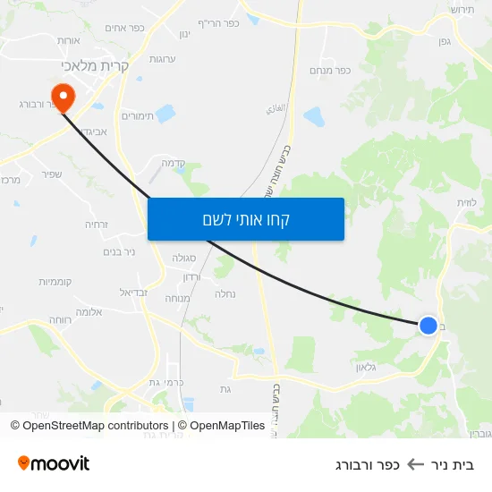 מפת בית ניר לכפר ורבורג
