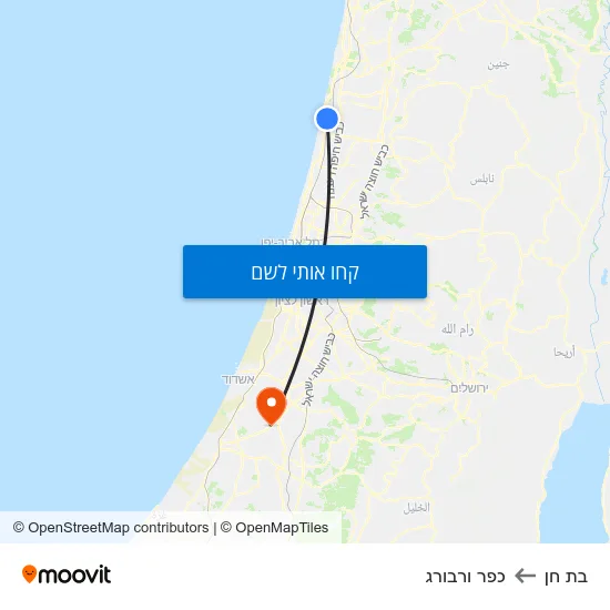 מפת בת חן לכפר ורבורג