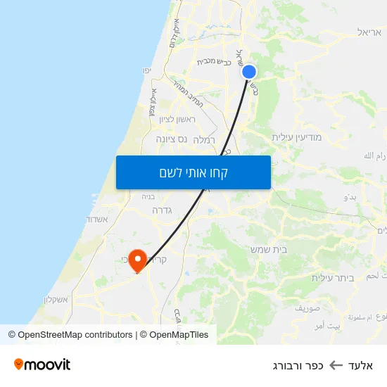מפת אלעד לכפר ורבורג