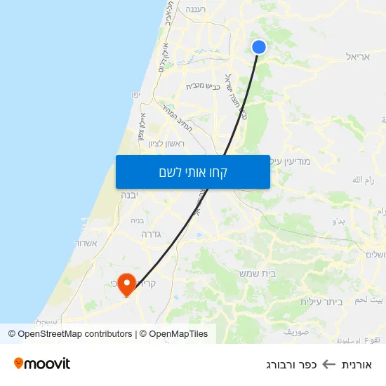 מפת אורנית לכפר ורבורג