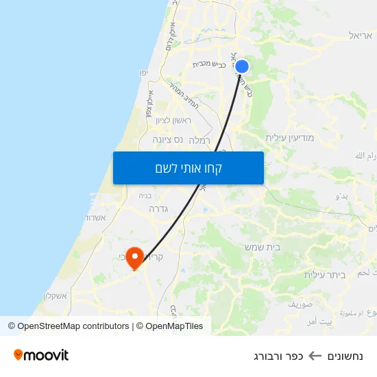 מפת נחשונים לכפר ורבורג