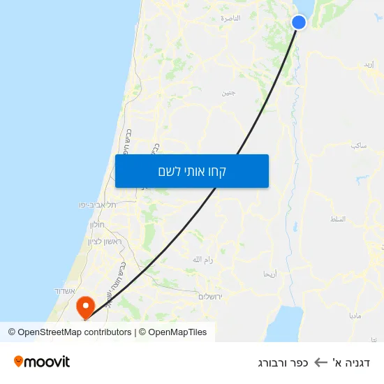 מפת דגניה א' לכפר ורבורג