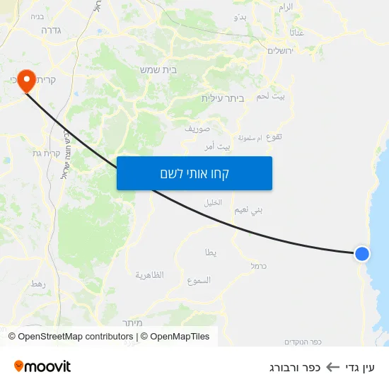 מפת עין גדי לכפר ורבורג