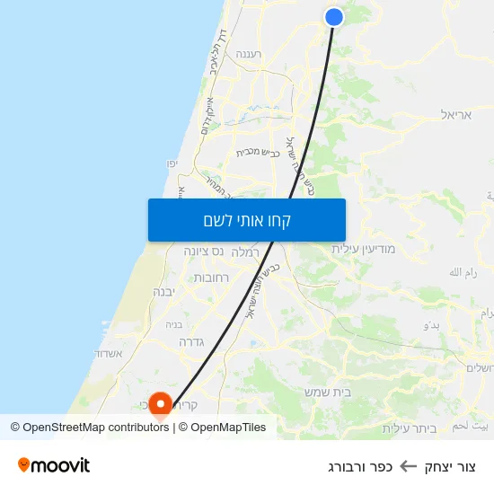 מפת צור יצחק לכפר ורבורג