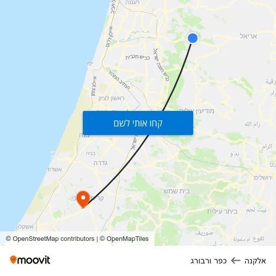 מפת אלקנה לכפר ורבורג