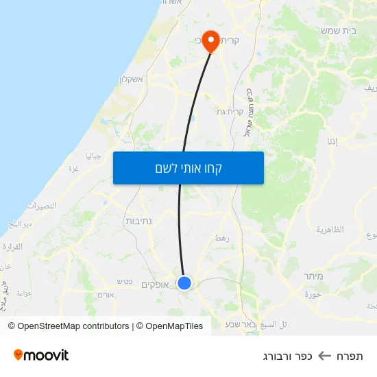 מפת תפרח לכפר ורבורג