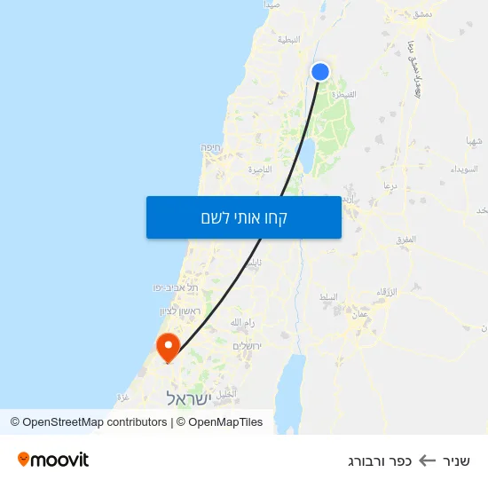מפת שניר לכפר ורבורג
