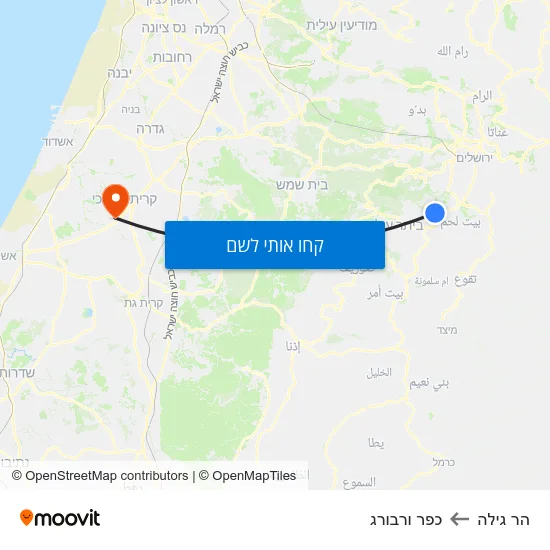 מפת הר גילה לכפר ורבורג