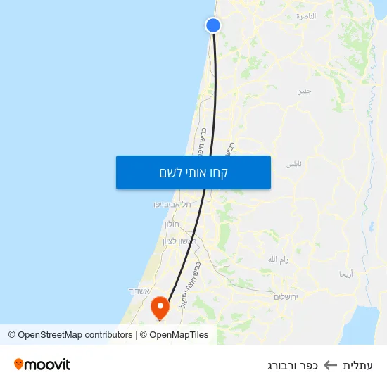 מפת עתלית לכפר ורבורג