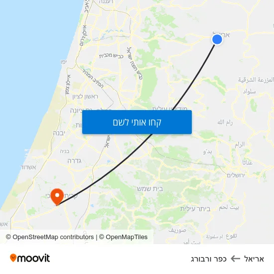 מפת אריאל לכפר ורבורג