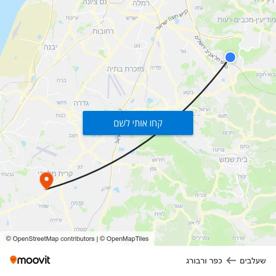 מפת שעלבים לכפר ורבורג
