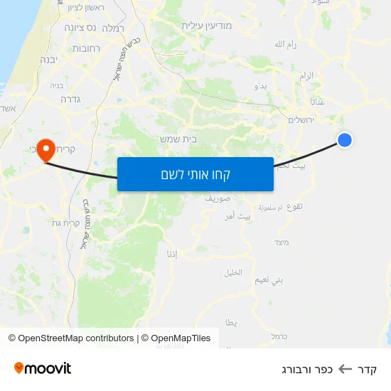 מפת קדר לכפר ורבורג