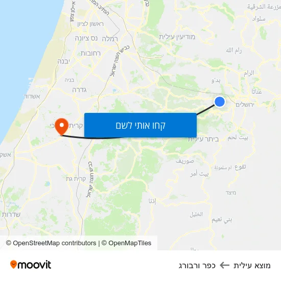 מפת מוצא עילית לכפר ורבורג